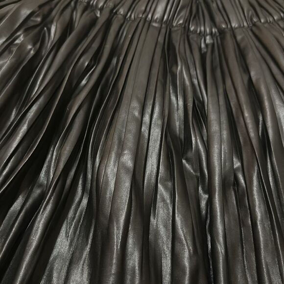 NWT Zara FAUX LEATHER PLEATED MINI SKIRT BLACK - Picture 7 of 7